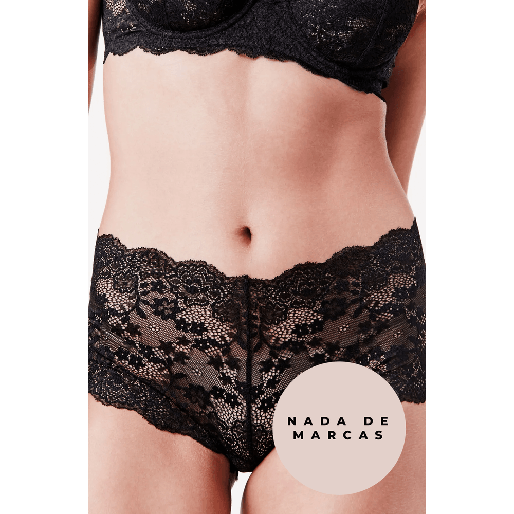Calcinha Caleçon Renda Basic Me - 1
