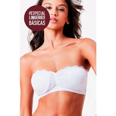 Top Faixa Bojo Removível Renda Basic Me