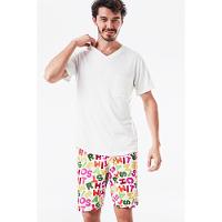 Pijama Curto Malha Panamá Masculino - 1