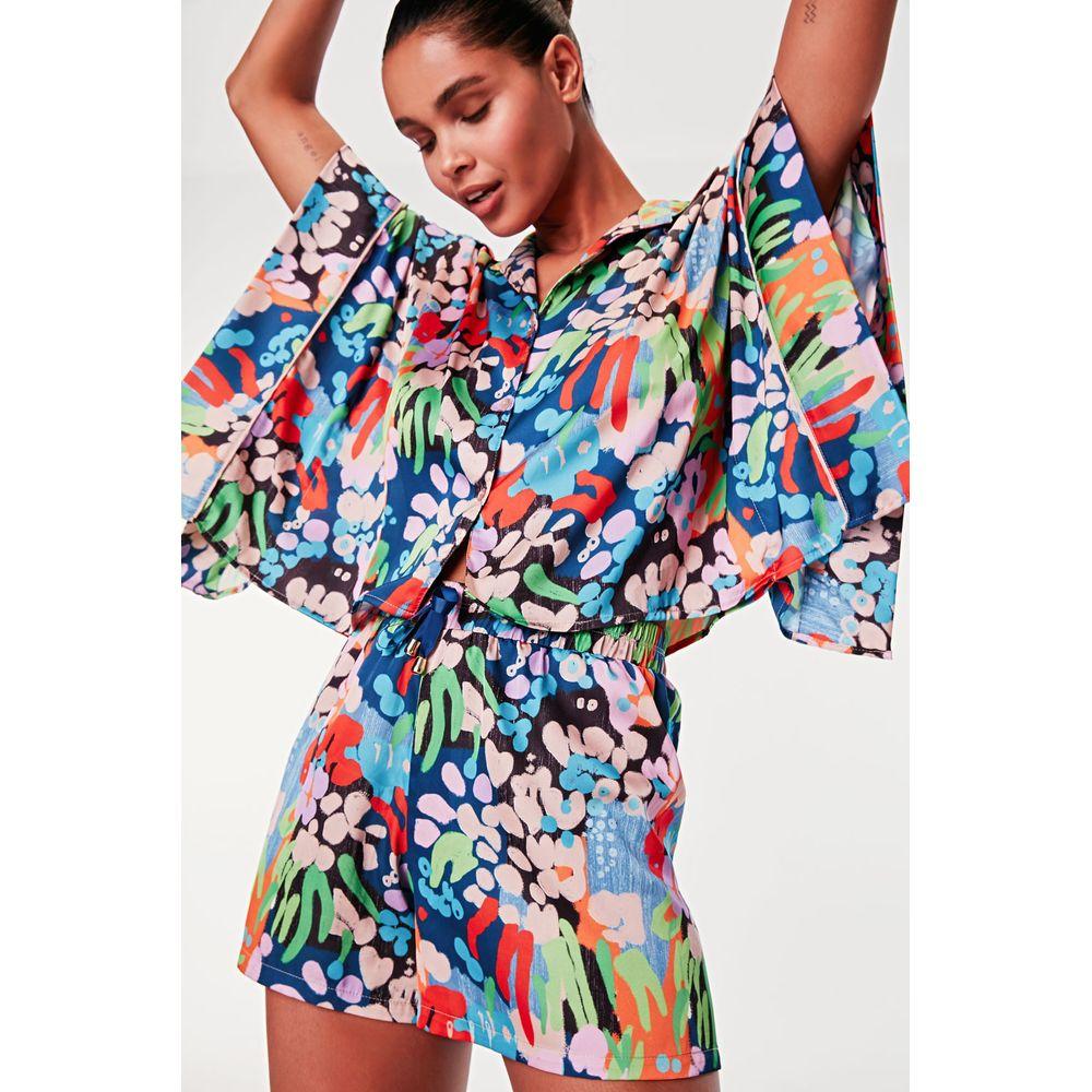 Pijama Curto Cetim Tulum - 1