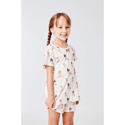 Pijama Curto Malha Pinot Kids Feminino