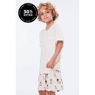 Pijama Curto Malha Pinot Kids Masculino