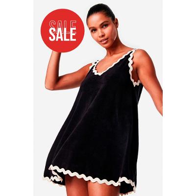 Vestido Curto Regata Atoalhado Bahamas