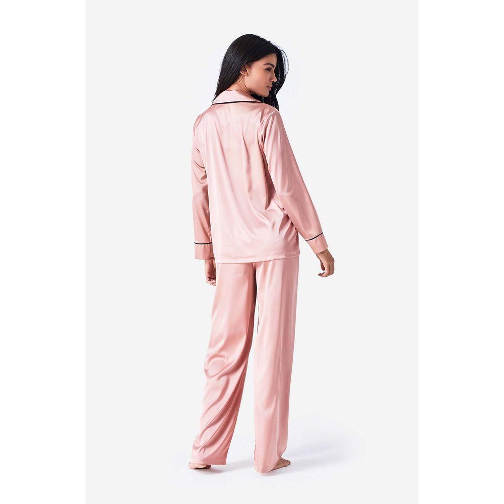 Pijama Longo Cetim My Basics - 3