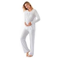 Pijama Longo Malha Lily Maternidade - 1