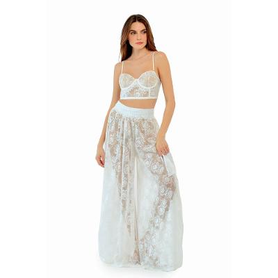 Calça Pantalona Renda Angel