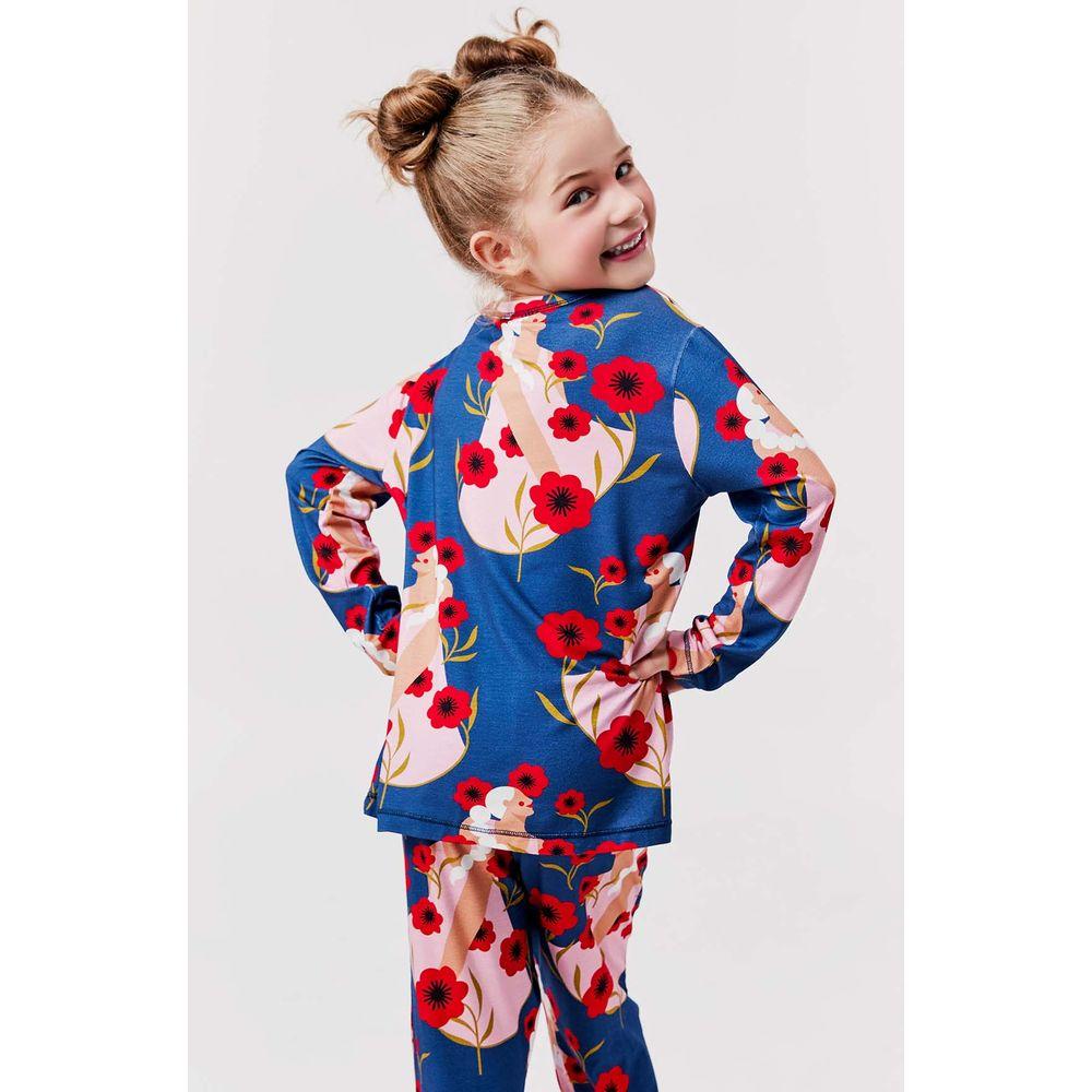 Pijama Longo Malha Greta Kids Feminino - 3