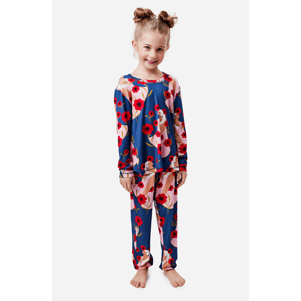 Pijama Longo Malha Greta Kids Feminino - 4