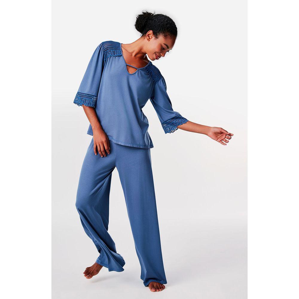 Pijama Longo Malha Dinamarca - 4