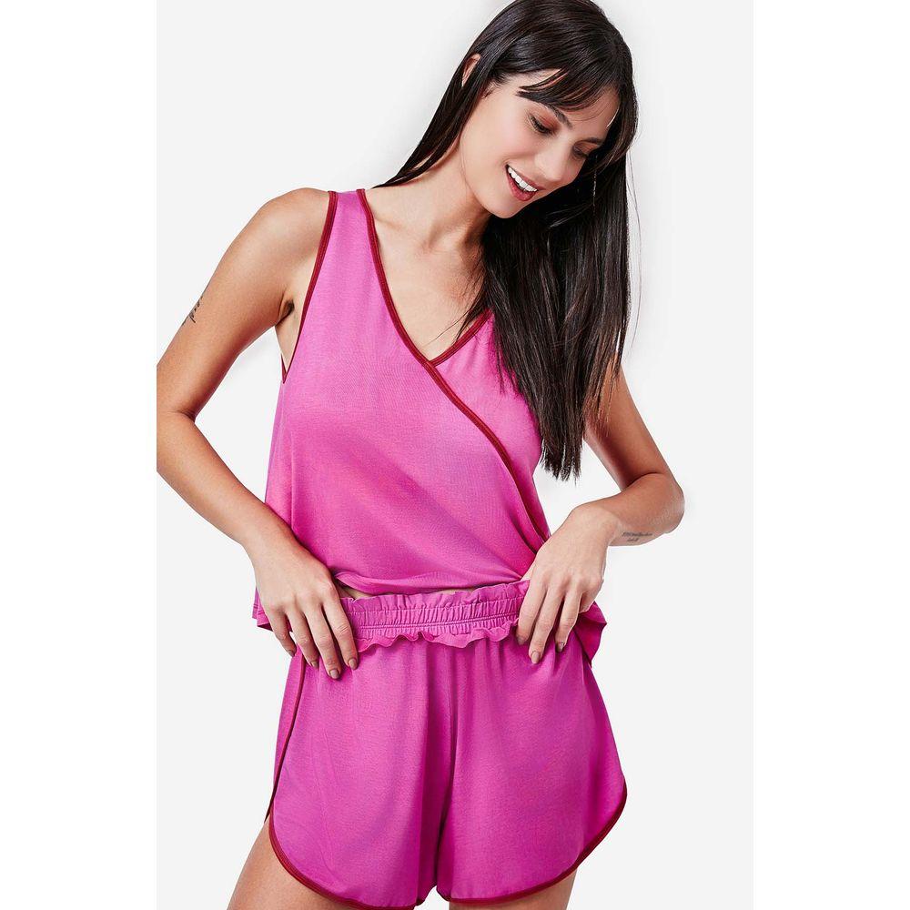 Pijama Curto Regata Malha Ingrid - 4