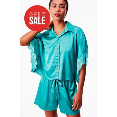 Pijama Curto Cetim Mia