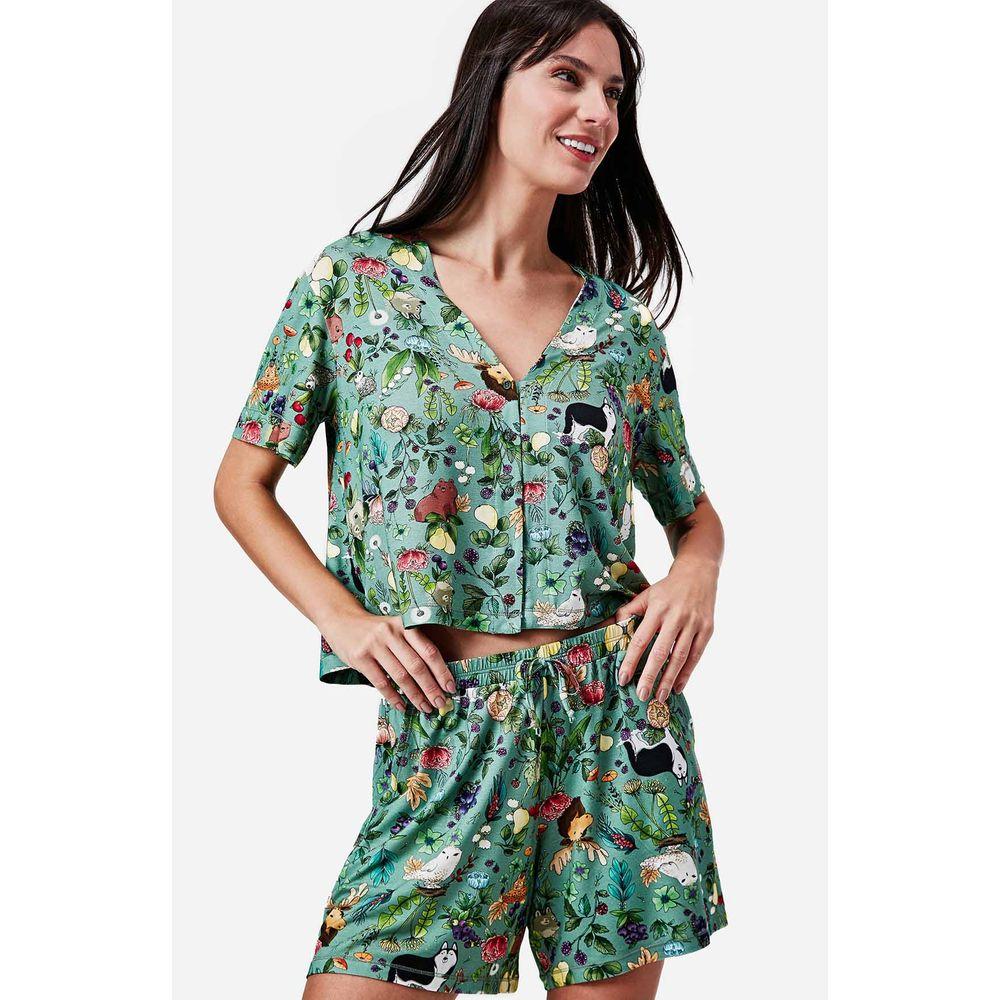 Pijama Curto Malha Nórdica - 5