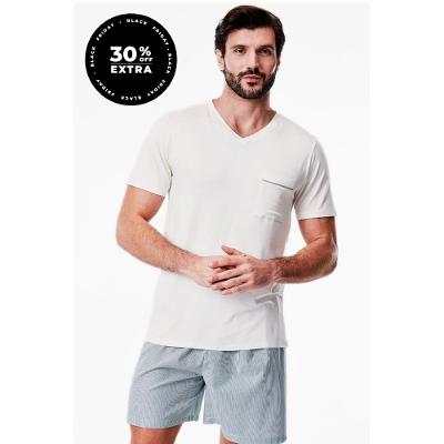 Pijama Curto Tricoline Islândia Masculino