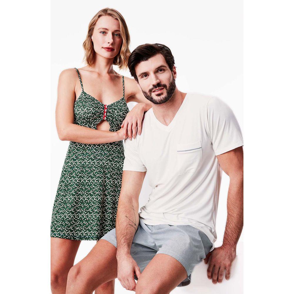 Pijama Curto Tricoline Islândia Masculino - 6