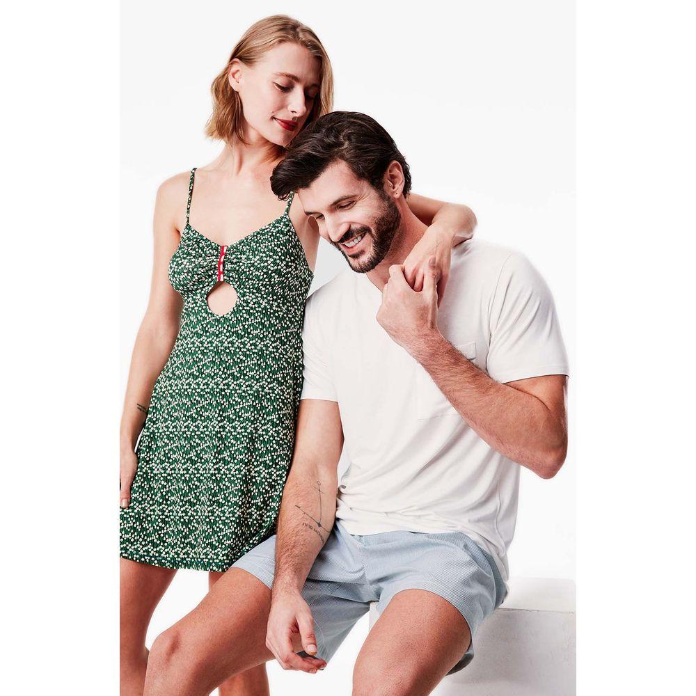 Pijama Curto Tricoline Islândia Masculino - 7