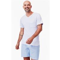 Pijama Curto Tricoline Suécia Masculino - 1
