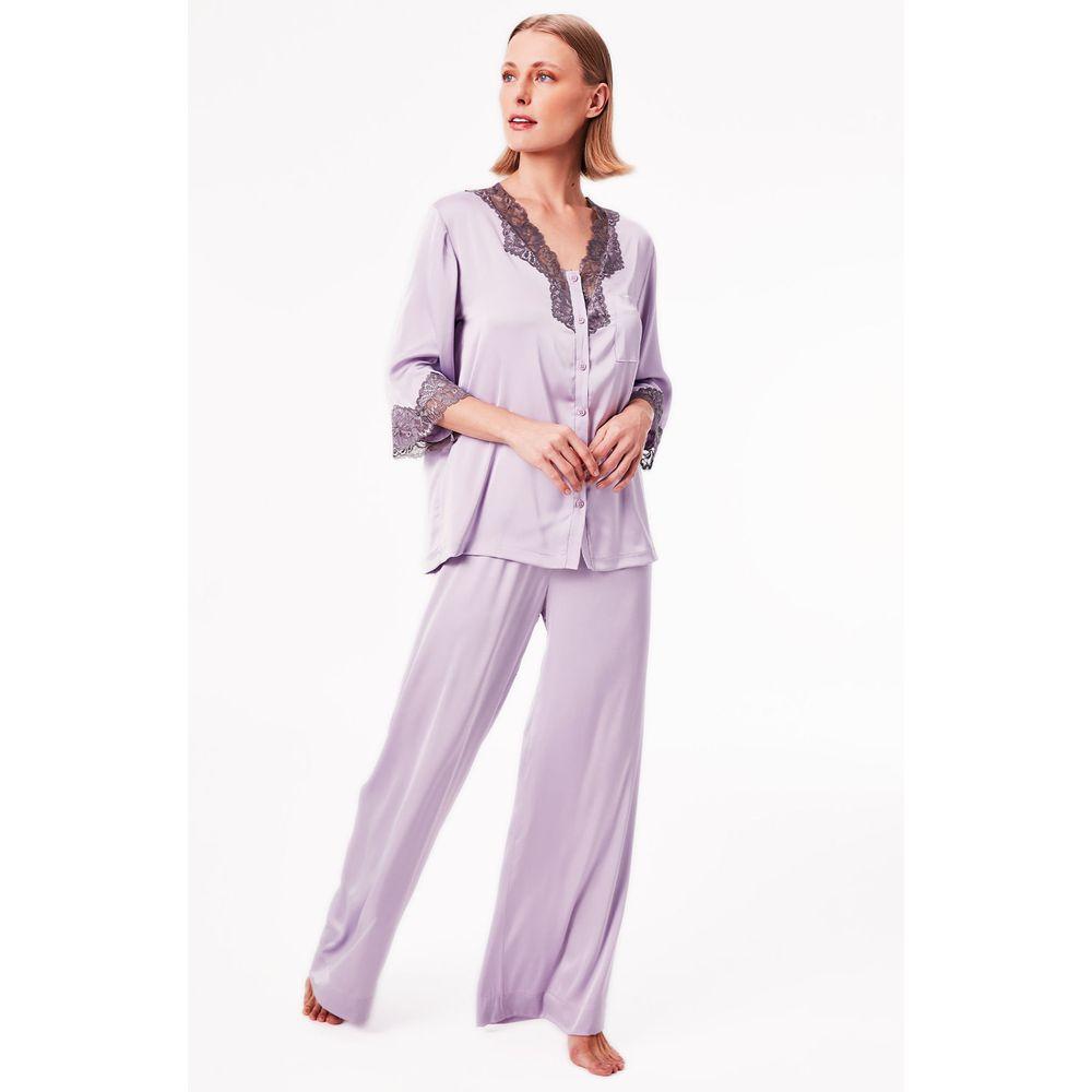 Pijama Longo Cetim Frigg - 1