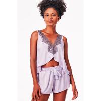 Pijama Curto Regata Cetim Frigg - 1