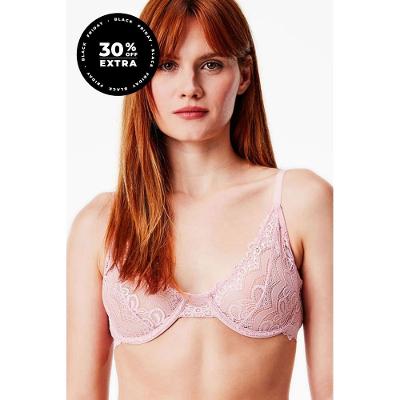 Sutiã Aro Sem Bojo Renda Rose Fog