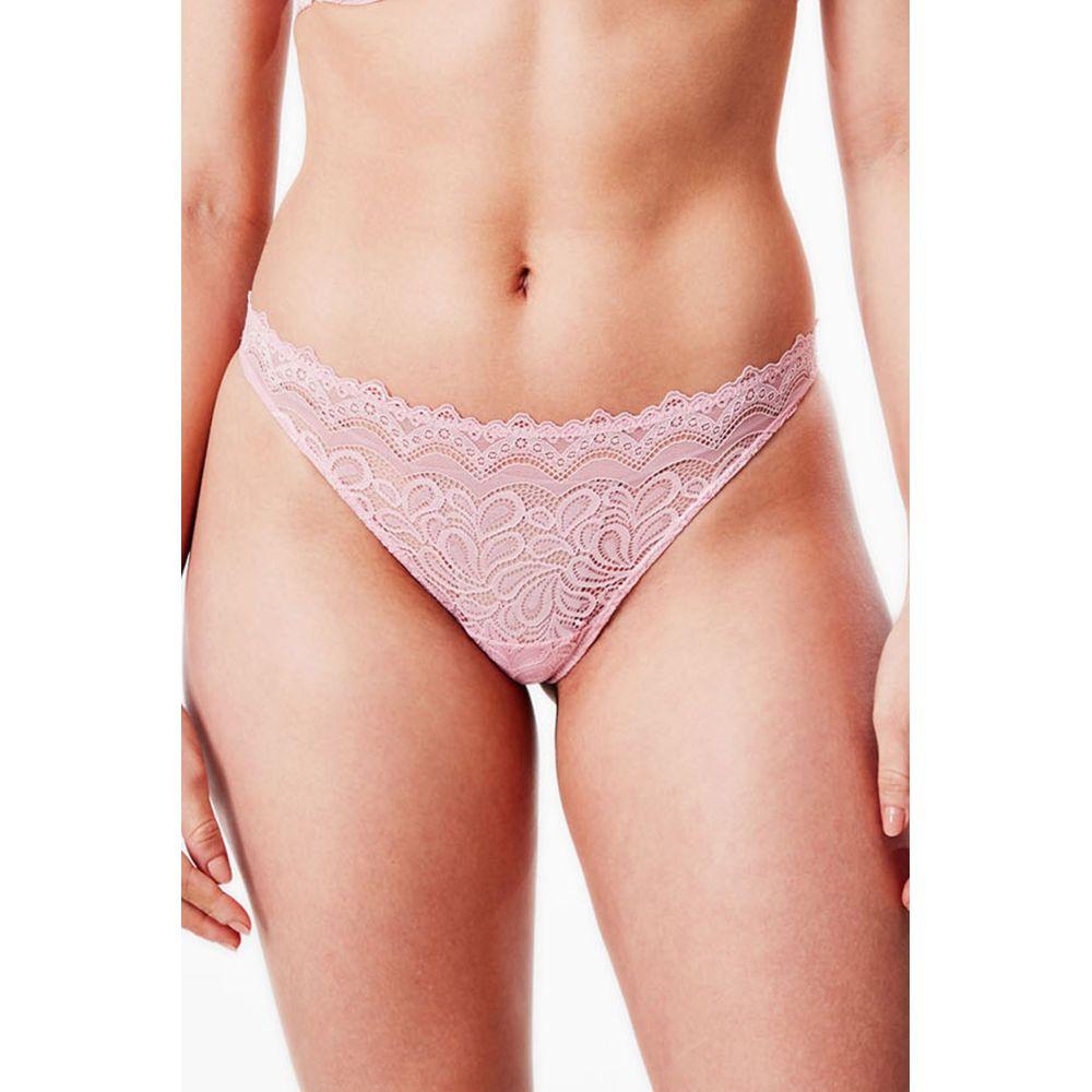 Calcinha Fio Renda Rose Fog - 1