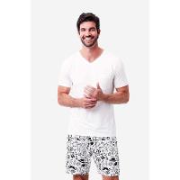 Pijama Curto Malha Abraço Masculino - 1