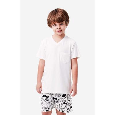 Pijama Curto Malha Abraço Kids Masculino