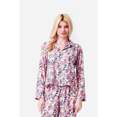 Pijama Longo Cetim Botões Cristine