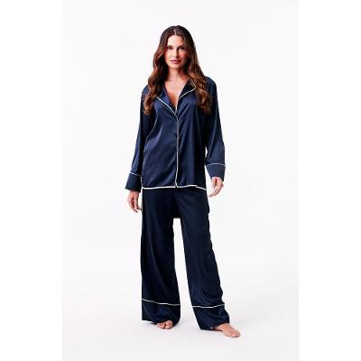 Pijama Longo Botões Cetim Clara