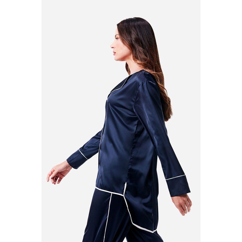 Pijama Longo Botões Cetim Clara - 7