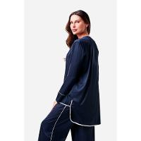 Pijama Longo Botões Cetim Clara - 1