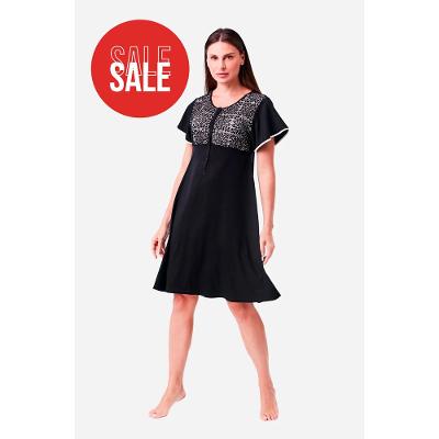 Camisola Curta Manga Curta Polo Malha Selene Preta