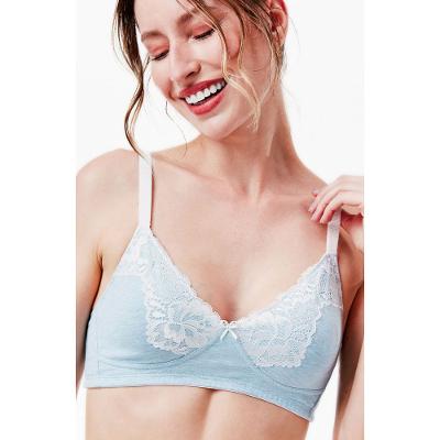 Sutiã Triângulo Flower Cotton  Summer Blue