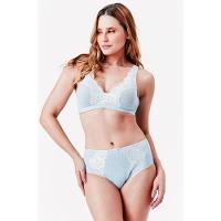 Calcinha Alta Cavada Flower Cotton Summer Blue - 3