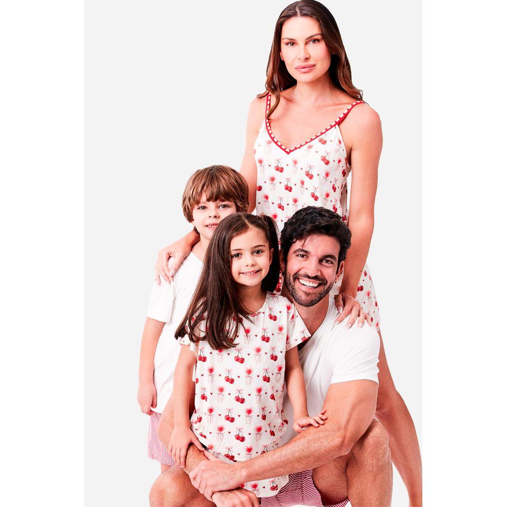 Pijama Curto Malha Love Cherry Kids Feminino - 6