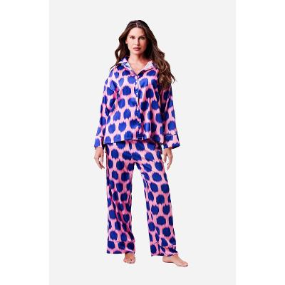 Pijama Longo Manga Longa Aberto Cetim Festa