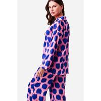 Pijama Longo Manga Longa Aberto Cetim Festa