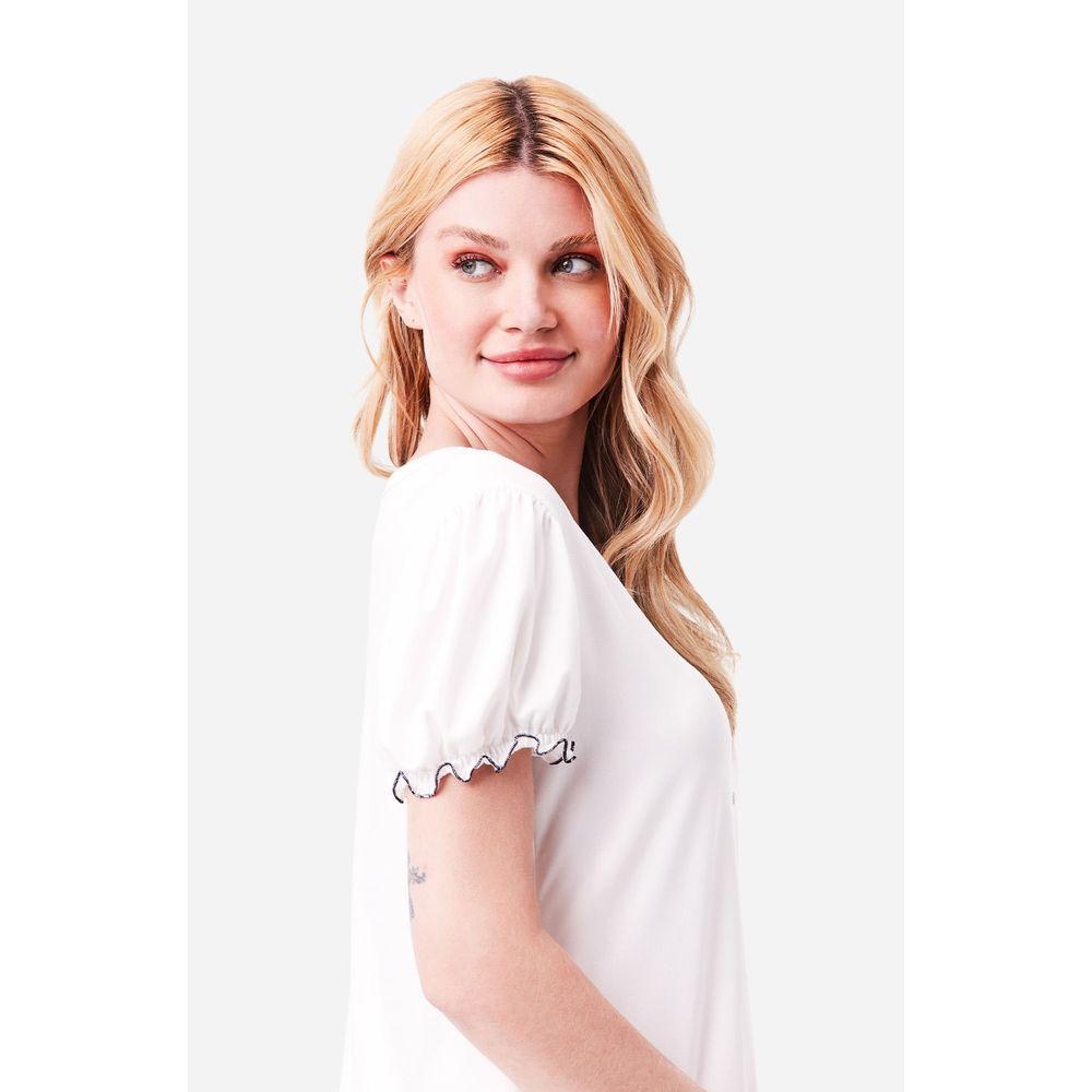 Camisola Curta Manga Curta Malha Dorothy - 4