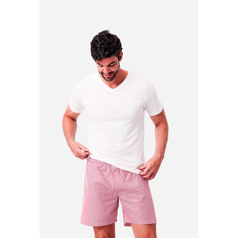 Pijama Curto Tricoline Love Cherry Masculino - 4