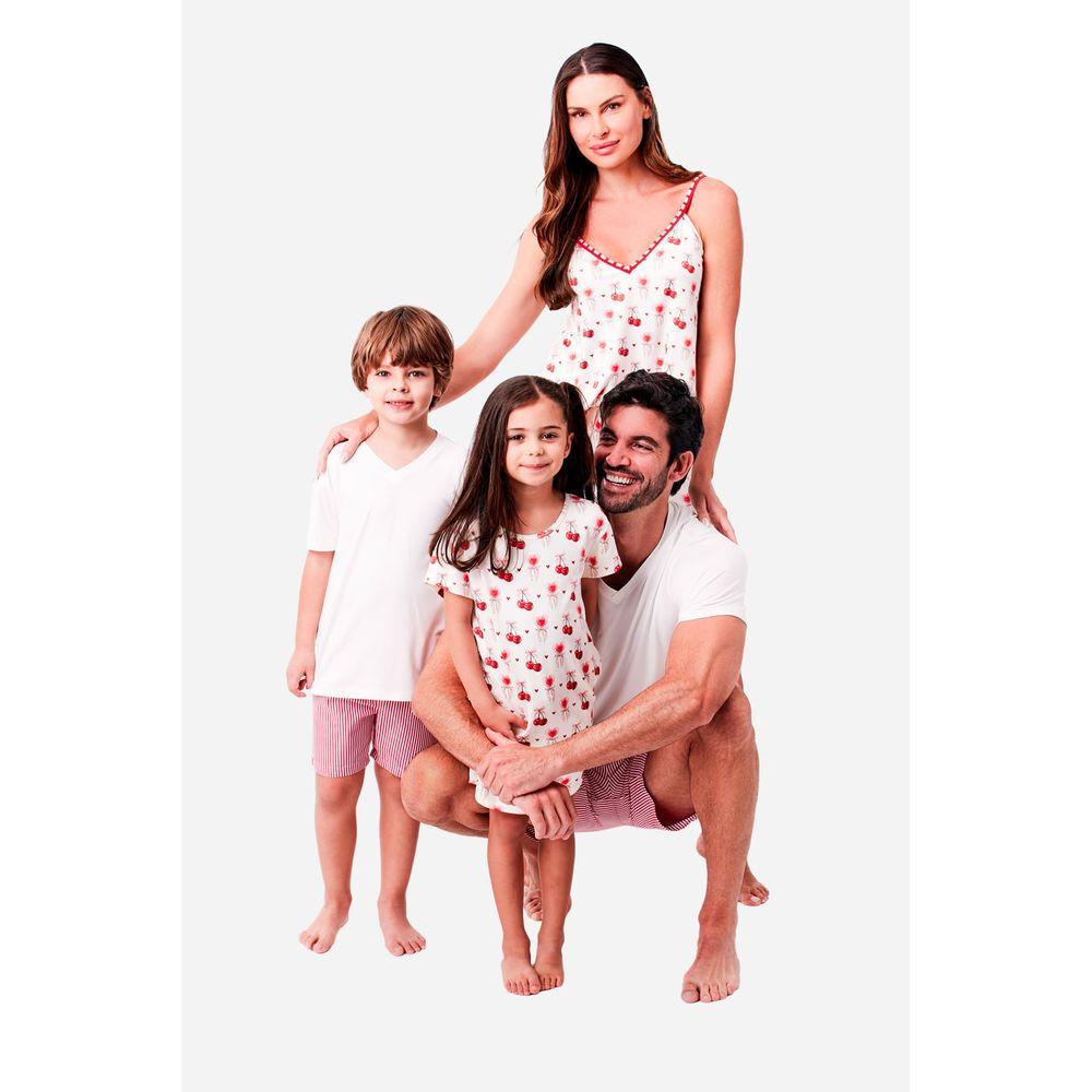 Pijama Curto Tricoline Love Cherry Kids Masculino - 4