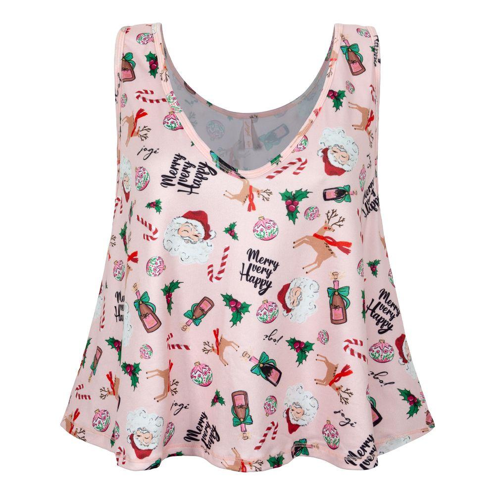 Pijama Curto Regata Malha HoHoHo - 8