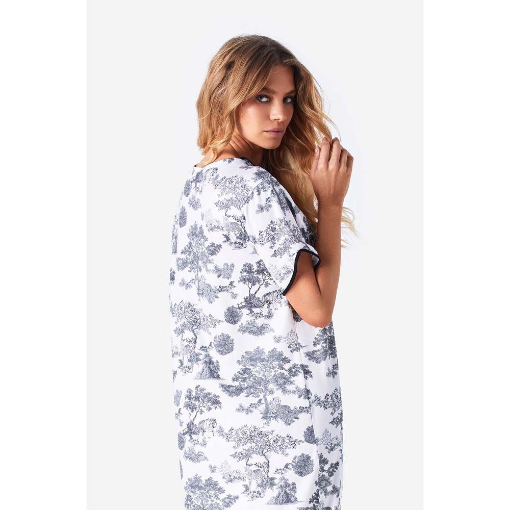 Camisola Midi Manga Curta Malha Lille - 3