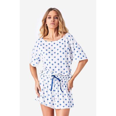Pijama Curto Manga Média Malha Maite