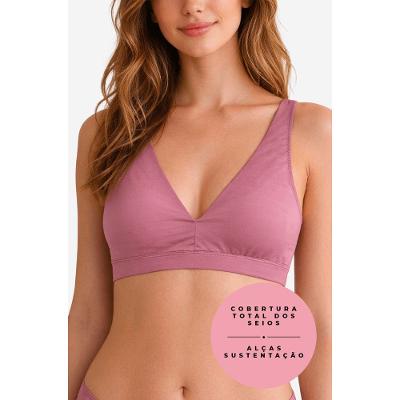 Sutiã Top Com Bojo Removivel Microfibra Deep Skin