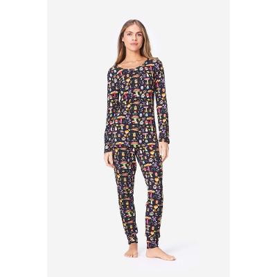 Pijama Longo Legging Malha Floresta