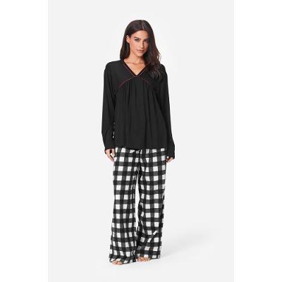 Pijama Longo Flanela Blueberry