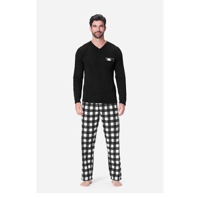 Pijama Longo Flanela Blueberry Masculino