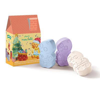 Estojo Sabonetes Sortidos Meu Bebê Especial Natal,  3x80G
