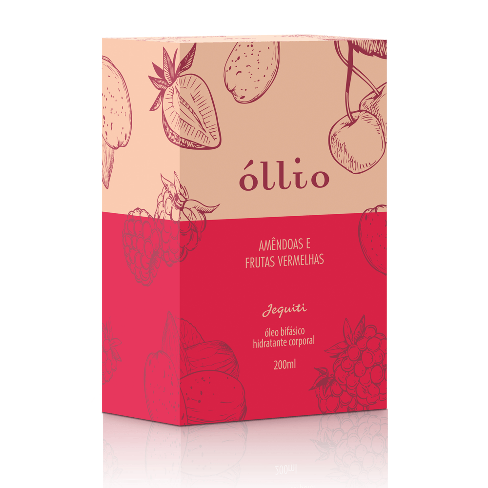 Óleo Bifásico Hidratante Corporal Óllio Âmendoas e Frutas Vermelhas, 200 ml - 3