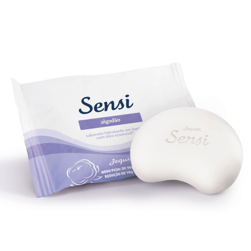Kit  com 5 unidades de Sabonetes Hidratantes em Barra Sensi Algodão Jequiti - 2