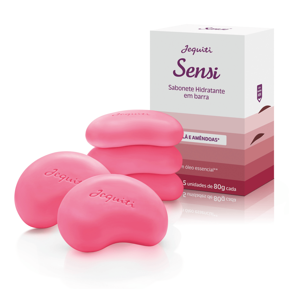 Estojo Sabonete Hidratante Em Barra Sensi Avelã e Amêndoas 5 x 80g - 2